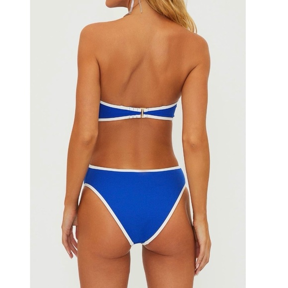 NWT Beach Riot Daphne Blue One-Piece Swimsuit Size M Removable Straps Open Back - Picture 3 of 15